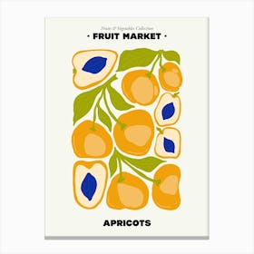 The Fruit Market Apricot Illustration Maximalist Canvas Print