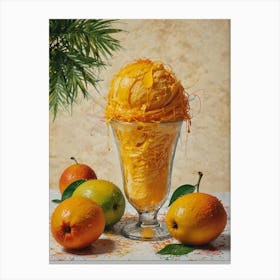 Mango Ice Cream Canvas Print