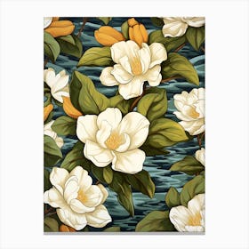 Magnolia Flower Pattern 1 Canvas Print