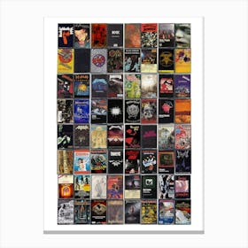 Metal Music Print - Original Collected Cassette Covers Canvas Print