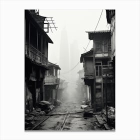 Chongqing, China, Black And White Old Photo 4 Canvas Print