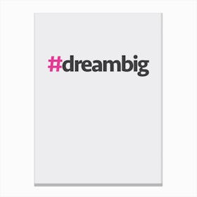 Hashtag Dream Big Canvas Print