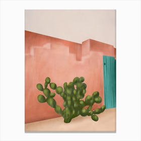 Strong Desert Cactus Canvas Print