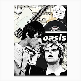 oasis brit pop band music 4 Canvas Print