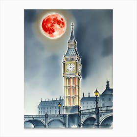 Big Ben And The Moon 2 Canvas Print