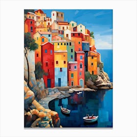 Colorful Houses By The Sea Canvas Print