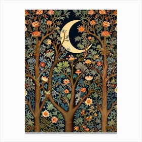 William Morris Moon In The Forest 3 Canvas Print