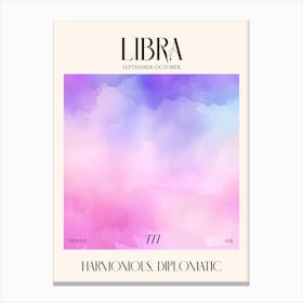 Libra 2 Zodiac Sign Canvas Print
