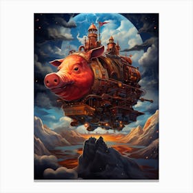 Steampunk Pig Canvas Print