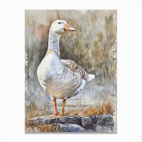 Goose Pastel Watercolour 4 Toile