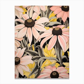 Black Eyed Susan 4 Flower Painting Canvas Print