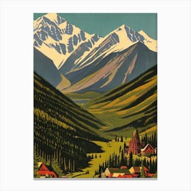 Banff National Park Canada Vintage Poster Canvas Print