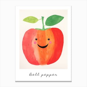 Friendly Kids Bell Pepper 2 Poster Canvas Print