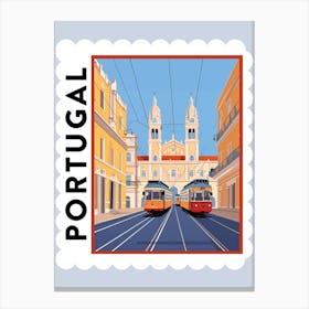 Portugal 1 Travel Stamp Poster Canvas Print