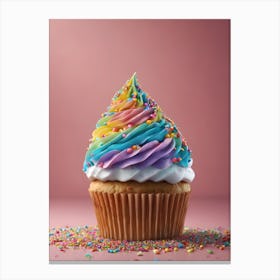 Rainbow Cupcake Canvas Print