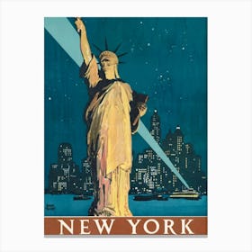 New York Vintage Art print Canvas Print