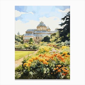 Royal Botanical Garden Edinburgh Uk Watercolour 3 Canvas Print