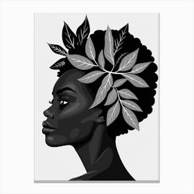 Woman With Leaves In Her Hair 3 Canvas Print