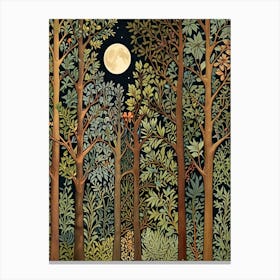 William Morris Moonlight In The Forest 24 Canvas Print