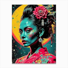 Geisha - Bright Grunge Texture Canvas Print