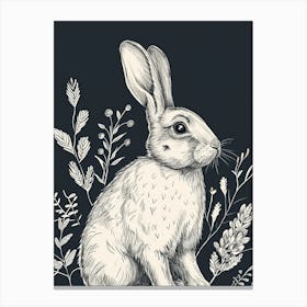 Flemish Giant Rabbit Minimalist Illustration 1 Canvas Print