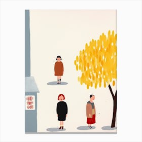 Tokyo Scene, Tiny People And Illustration 6 Canvas Print