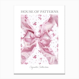 Big Pink Bow Pattern Poster Canvas Print