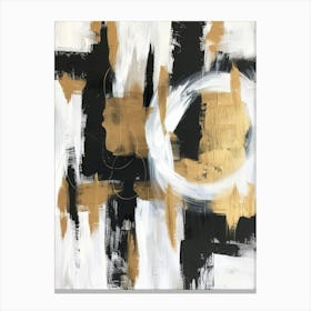 Abstract Gold And Black Painting 34 Canvas Print