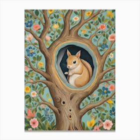 Squirrel In A Tree Canvas Print