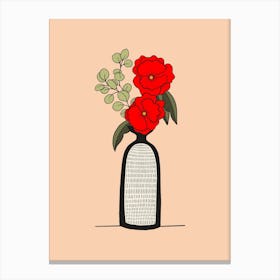 Poppy Vase Canvas Print