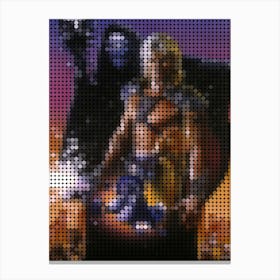 Masters Of The Universe In A Pixel Dots Art Style Canvas Print