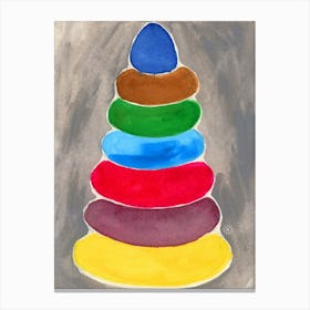 Pyramid 2 - colorful colors vibrant kids children room toy Canvas Print