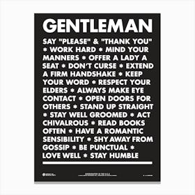 A Gentlemens Guide Canvas Print