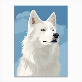 White dog 2 Canvas Print