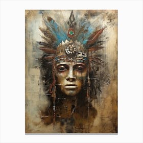 Nomadic Whispers: Native American Elegance Canvas Print