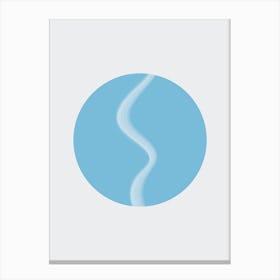 Blue Circle Art Poster Canvas Print