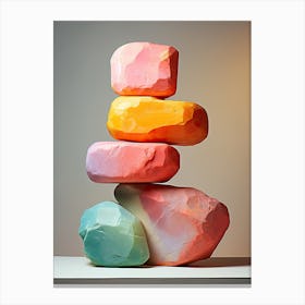 Stack Of Rocks, Stones Art 1 Canvas Print