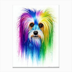Chinese Crested Rainbow Oil Painting dog Canvas Print