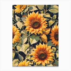 Sunflowers Print Canvas Print