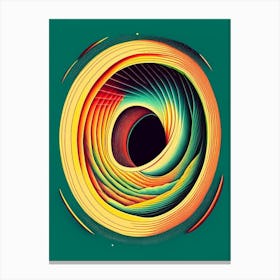 Wormhole Vintage Sketch Space Canvas Print