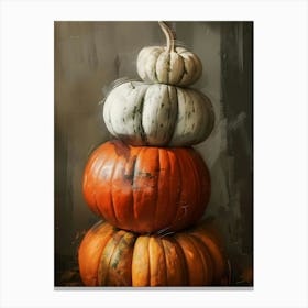 Stack Of Pumpkins Canvas Print