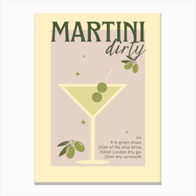 Martini Dirty 1 Canvas Print