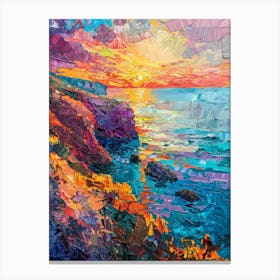 Sunset At The Seaside Canvas Print