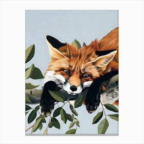 Fox In The Tree 2 Canvas Print