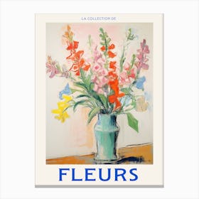 French Flower Poster Snapdragon 2 Canvas Print