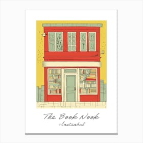 Instanbul The Book Nook Pastel Colours 1 Poster Canvas Print