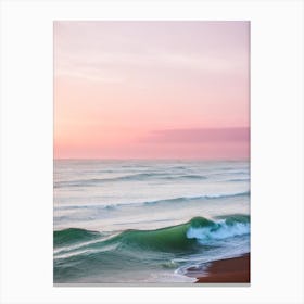 Croyde Bay Beach, Devon Pink Photography 2 Canvas Print
