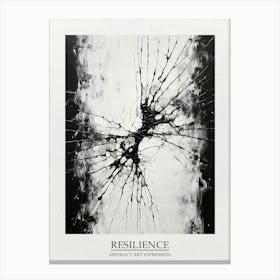 Resilience Abstract Black And White 2 Poster Canvas Print