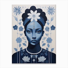 Blue Woman 6 Canvas Print