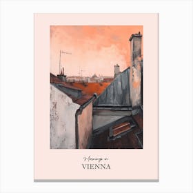 Mornings In Vienna Rooftops Morning Skyline 3 Canvas Print